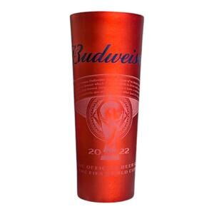 BUDWEISER Fifa World Cup 2022 Qatar Red Aluminum CUP 18.5cm Rare